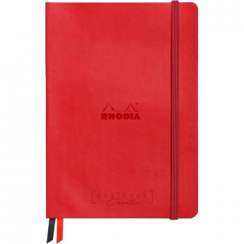 Goalbook Creation Maya negro A5 - Rhodiarama - Dot (puntado) - Rojo amapola