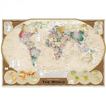 GB eye LTD, Mapa del Mundo, Projección Triple, Maxi Poster, 61 x 91,5 cm
