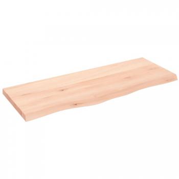 Muro Shelen Estante de pared de madera maciza de roble sin tratar 100x40x(2-4) cm Marrón