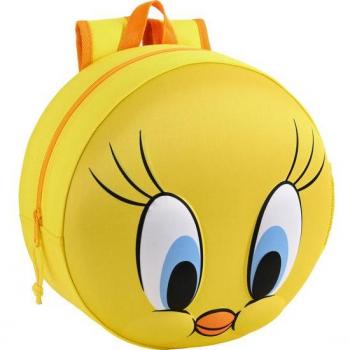 Mochila Infantil 3D Safta Piolin/Tweety Redonda 31x31x10cm