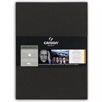 Canson Infinity Archival Photo Storage Box for prints up to A4, Black Colour, box size:22.5x31x3.5cm