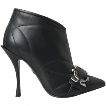 Dolce & Gabbana Black Devotion Quilted Buckled Stiletto Boots - EU36/US5.5, Quilted Leather, Female, Size: 6 US, Size: 3 UK