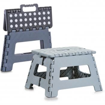 1 x Zeller taburete plegable, plástico, surtido. Tamaño en cm: 32 x 25 x 22