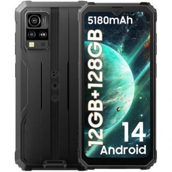 Smartphone Blackview BV4800 Pro - 12 GB RAM, 128 GB ROM, Android 14, Pantalla 6.56, Batería 5180 mAh, Doble SIM, Resistente