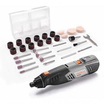 TACKLIFE Mini Amoladora, 4V Herramienta Rotativa Inalámbrica, 2 Velocidad Ajustable