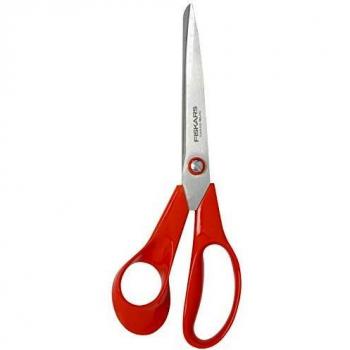 Fiskars Tijeras universales Para zurdos, Longitud total: 21 cm, Cuchillas de acero inoxidable/mangos de plástico, Classic, 1005147