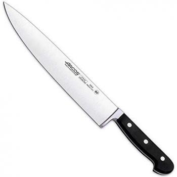 Arcos Serie Clasica, Cuchillo Cocinero, Hoja de Acero Inoxidable Forjado Nitrum 260 mm, Mango de Polioximetileno, POM Color Negro