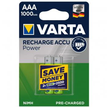 Batería Recargable AAA NiMH Varta 1000mAh (4 unidades)
