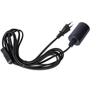 Portalámpara E27 Stil con cable negro y interruptor, 3.5 m
