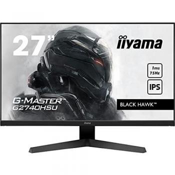 Iiyama G-Master Black Hawk G2740HSU-B1 27 Full HD IPS LED Monitor with AMD FreeSync, Flicker-Free, 1920 x 1080 Resolution, 75Hz Refresh Rate, HDMI,