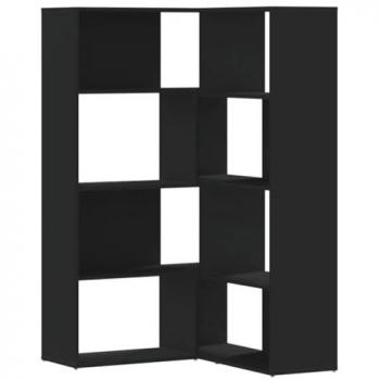 Estantería angular de esquina 4 niveles madera blanca 85x85x140 cm
