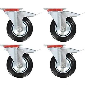 SengentoStyle Zwenkwielen met dubbele remmen 4 st 160 mm