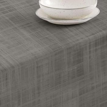 Mantel Antimanchas Tacto Extrasuave 155x155 cm Color Taupe 100% Algodón Orgánico Made in Spain Modelo Liso