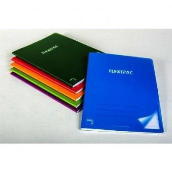 Pack de 6 Libretas Flexipac A5+ Liso 48 Hojas 90g Tapas de Polipropileno Colores Surtidos