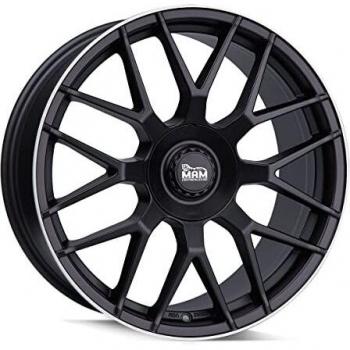Llanta MAM GT1 8.5x19 Negro Mate con Bisel Pulido 5x100 ET30