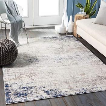 Alfombra Surya Utrecht Moderna Abstracta, Diseño en Mármol, 200x275 cm, Pelo Corto, Ideal para Sala y Dormitorio