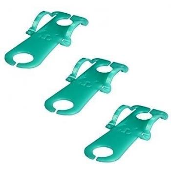COM de Four® Cable Manager Auriculares con recoge cables PVC Clip Türkis - 3 Stück