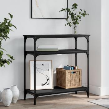 Consola negra de madera multicapa 75x29x75 cm