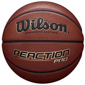 Wilson WTB10139XB05 Pelota de Baloncesto Reaction Pro Cuero sintético Interior y Exterior, Unisex-Adult, Naranja, 5