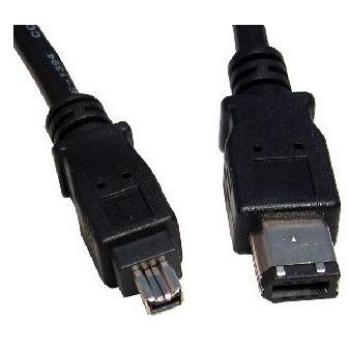 World of data - Cable Firewire, normativa IEEE1394, para iLink, vídeo, cámaras y DV, 400/800, macho a macho, tipos de clavijas 4-4, 6-4, 6-6, 9-4, 9-6 y 9-9 negro 6p to 4p 1m