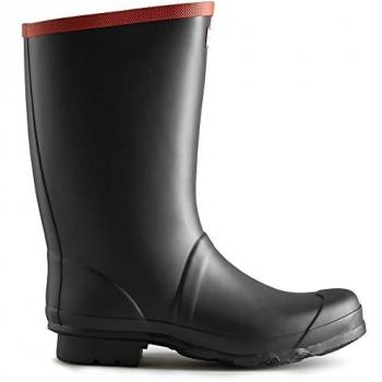 Hunter Argyll Short Knee Heavy Duty Rubber Wellington Boots - Unisex, Black