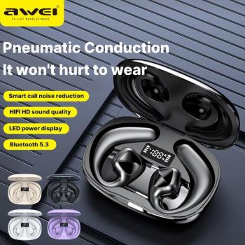 Auriculares Inalámbricos Awei T67 de Conducción de Aire, Deportivos, Impermeables, Bluetooth HiFi Estéreo con Micrófono
