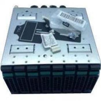 Kit de Bahía de Discos Hot Swap - Soporte para 8 Discos 2.5 SAS/SATA/NVMe - Acero Inoxidable Negro