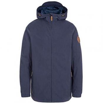 DLX CORRIGAN - Chaqueta impermeable para hombre, con capucha ajustable, color azul marino, XL