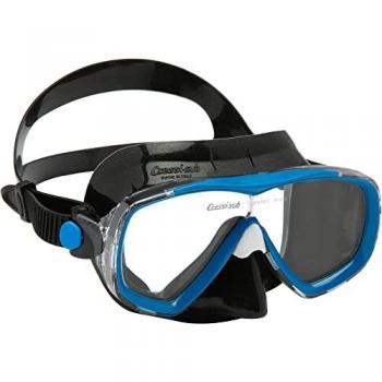 Cressi Máscara de Buceo Estrella, unisex, color negro/azul, silicona premium, talla única