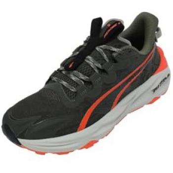 Puma - Zapatillas de running Fast-Trac Nitro 3 para hombre en color caqui, marrón y rojo, tallas disponibles 42, diseño para trail