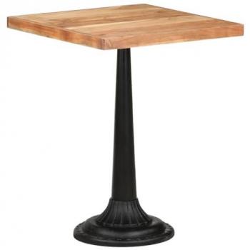 Mesa de bistró madera maciza de acacia 60x60x76 cm Marrón