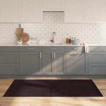 Alfombra rectangular de bambú marrón oscuro 100x200 cm