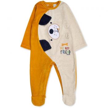 Pelele de bebé niño tundosado con apliques 3D Tuc Tuc