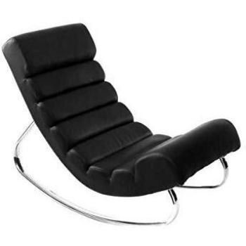 Sillón mecedora moderno negro Taylor de Miliboo
