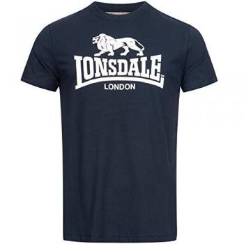 Camiseta de Manga Corta Lonsdale St. Erney para Hombre Azul Blanco - XL