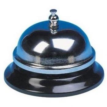 Q-Connect KF01293 Timbre de Recepción Metálico Cromado 85x55 mm