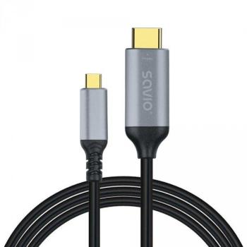 Cable USB-C a HDMI 2.0b Savio CL-184, 3 m, cobre