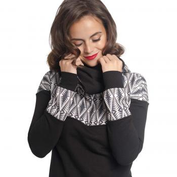 Pussy Deluxe Tribal Shawl Hoodie Jersey con Capucha Mujer Negro L