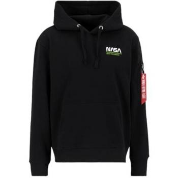 Alpha Industries Men's Skylab NASA Hoodie Black/Green Size M