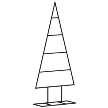 vidaXL Metal Christmas Tree for Decoration Black 60 cm