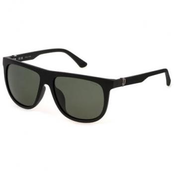 Police Matte Black Polarized Sunglasses with Smoke Lenses, Unisex, Size: 59 MM
