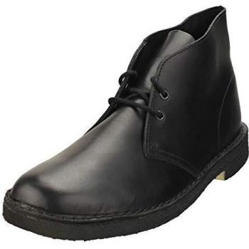 Clarks Originals Women's Black Leather Desert Chukka Boots - Size 11