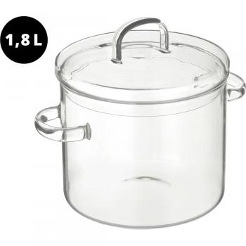 Olla Vivalto con Tapa de Vidrio de Borosilicato Transparente (15,4 x 16,8 x 20,5 cm)