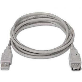 Nano Cable 10.01.0202 - Cable USB 2.0 prolongador, color beige