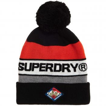 Superdry Tophy Beanie, Gorro para Hombre U Negro