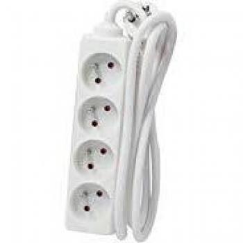 Regleta Enchufes 4 Tomas sin Interruptor Chacon (3 m)