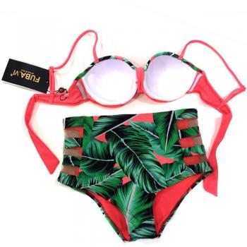 FUBA.VI 2019 Conjuntos de Bikini para Mujer Conjunto de Bikini Push Up Traje de baño de Dos Piezas Haltereck/Traje de baño sin Tirantes Bandeau Ropa de Playa Traje de baño