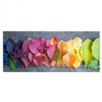 Impresión sobre Lienzo Hojas de Colores 3, Poliéster Multicolor, 100x3x70 cm