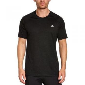 adidas CL ESS Tee - Camiseta con manga corta para hombre, color negro, talla S