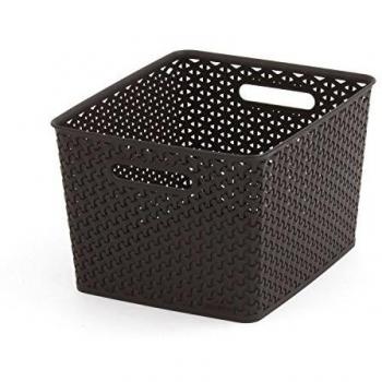CURVER Cesta en plastico caja de almacenamiento 196897 colór: marrón oscuro